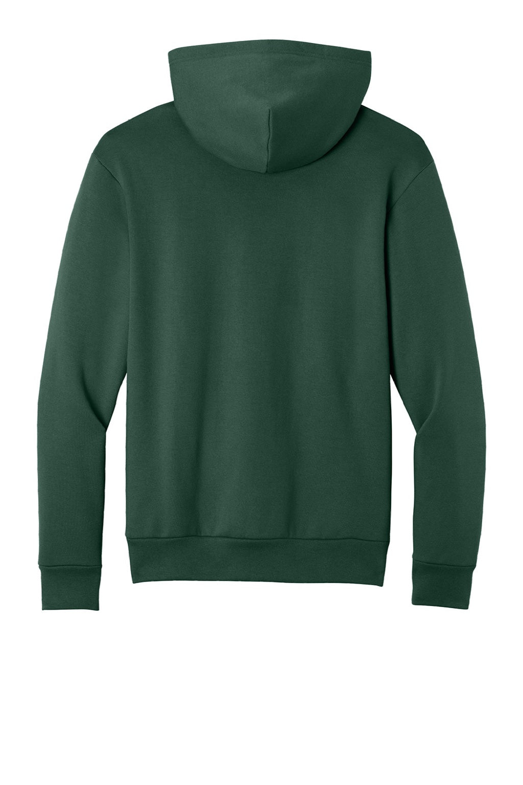 Port & Company PC68H Mens Easy Fleece Hooded Sweatshirt Hoodie w/ Pouch Pocket Dark Green Flat Back