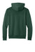 Port & Company PC68H Mens Easy Fleece Hooded Sweatshirt Hoodie w/ Pouch Pocket Dark Green Flat Back