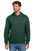 Port & Company PC68H Mens Easy Fleece Hooded Sweatshirt Hoodie w/ Pouch Pocket Dark Green Model Front