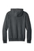 Port & Company PC68H Mens Easy Fleece Hooded Sweatshirt Hoodie w/ Pouch Pocket Heather Dark Grey Flat Back