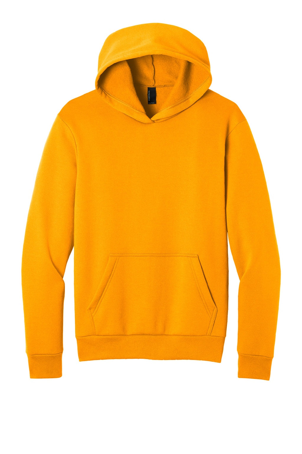 Port & Company PC68H Mens Easy Fleece Hooded Sweatshirt Hoodie w/ Pouch Pocket Gold Flat Front