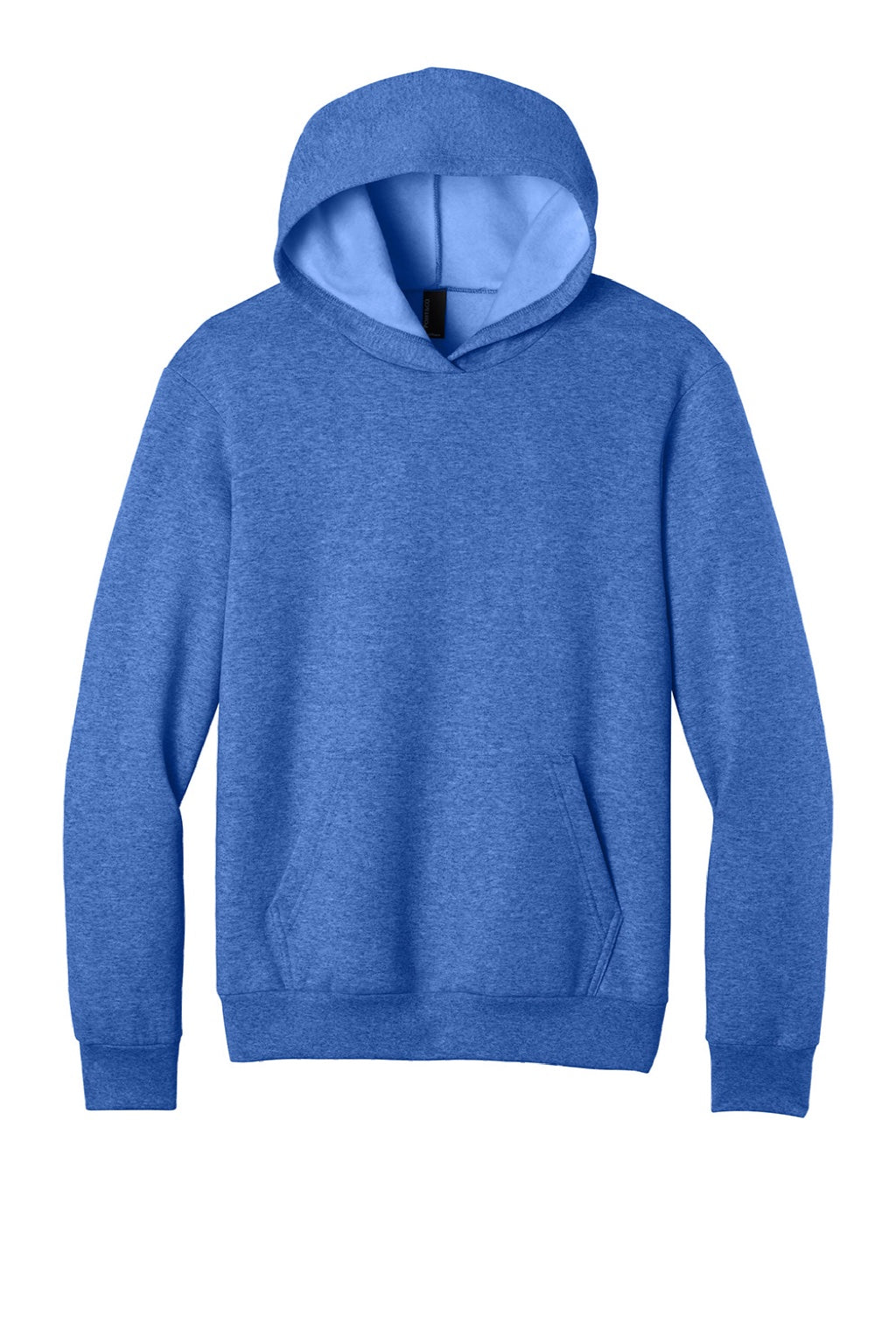 Port & Company PC68H Mens Easy Fleece Hooded Sweatshirt Hoodie w/ Pouch Pocket Heather Royal Blue Flat Front