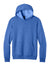 Port & Company PC68H Mens Easy Fleece Hooded Sweatshirt Hoodie w/ Pouch Pocket Heather Royal Blue Flat Front