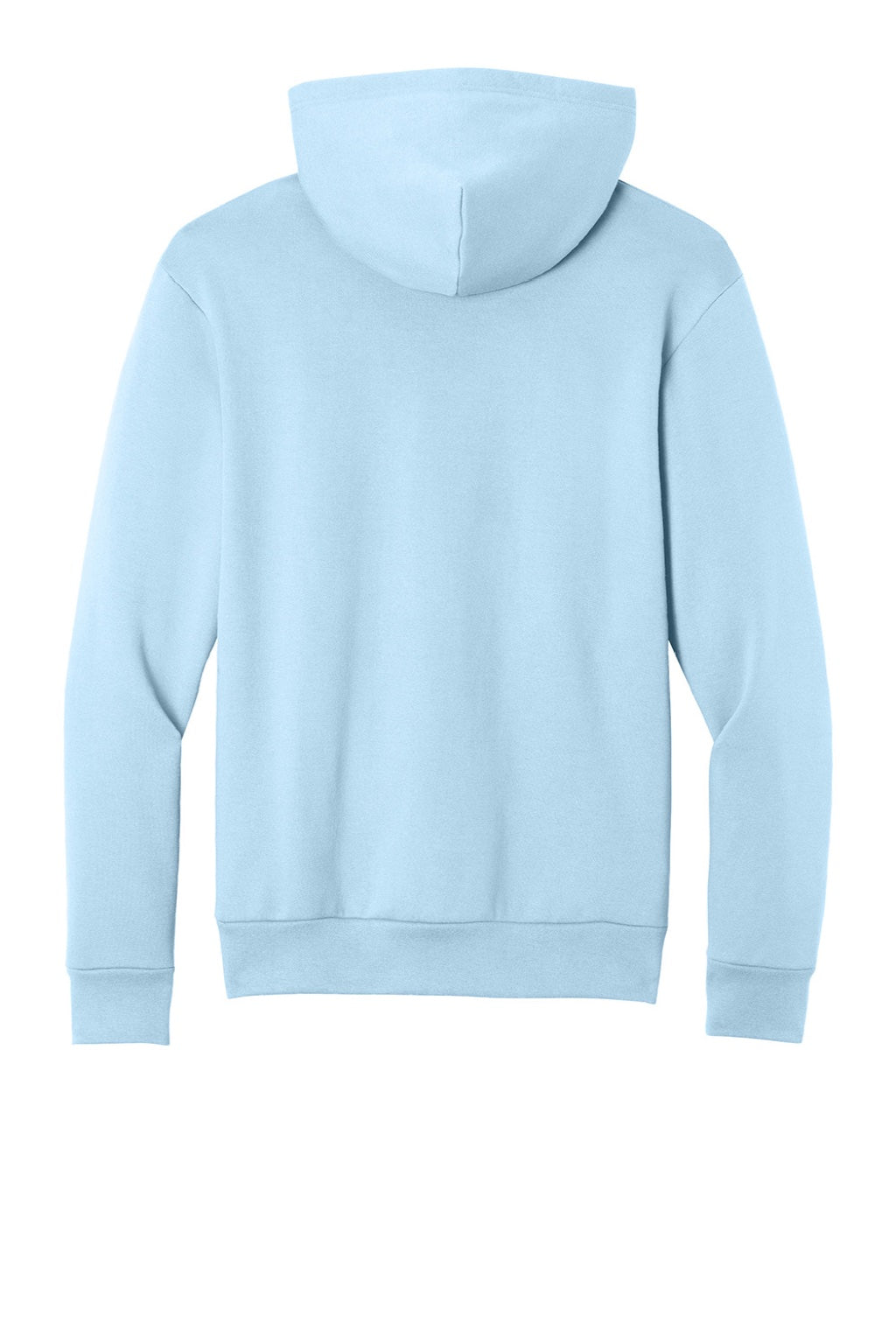 Port & Company PC68H Mens Easy Fleece Hooded Sweatshirt Hoodie w/ Pouch Pocket Ice Blue Flat Back