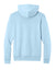Port & Company PC68H Mens Easy Fleece Hooded Sweatshirt Hoodie w/ Pouch Pocket Ice Blue Flat Back