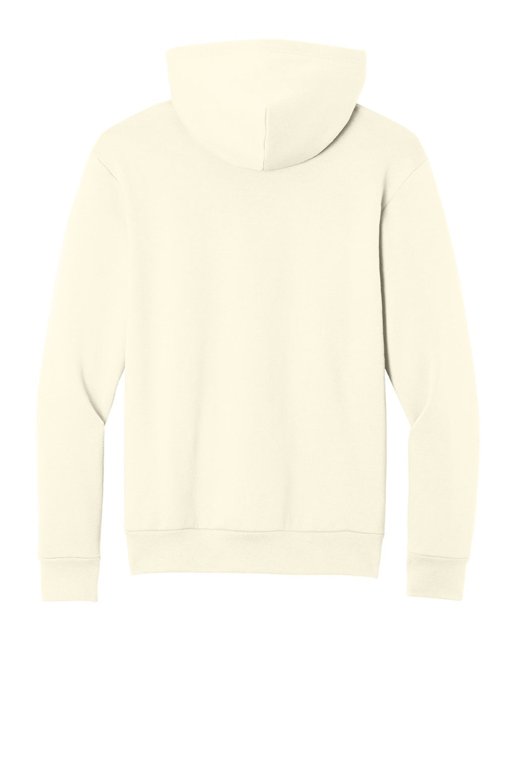 Port & Company PC68H Mens Easy Fleece Hooded Sweatshirt Hoodie w/ Pouch Pocket Ivory Flat Back