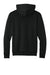 Port & Company PC68H Mens Easy Fleece Hooded Sweatshirt Hoodie w/ Pouch Pocket Jet Black Flat Back