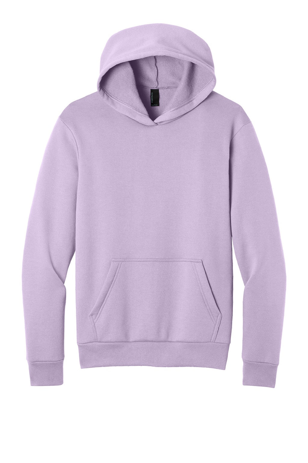 Port & Company PC68H Mens Easy Fleece Hooded Sweatshirt Hoodie w/ Pouch Pocket Lavender Purple Flat Front