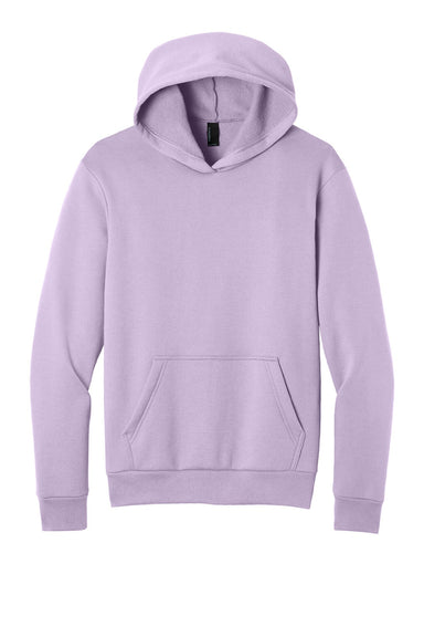 Port & Company PC68H Mens Easy Fleece Hooded Sweatshirt Hoodie w/ Pouch Pocket Lavender Purple Flat Front