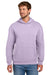 Port & Company PC68H Mens Easy Fleece Hooded Sweatshirt Hoodie w/ Pouch Pocket Lavender Purple Model Front