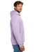 Port & Company PC68H Mens Easy Fleece Hooded Sweatshirt Hoodie w/ Pouch Pocket Lavender Purple Model Side