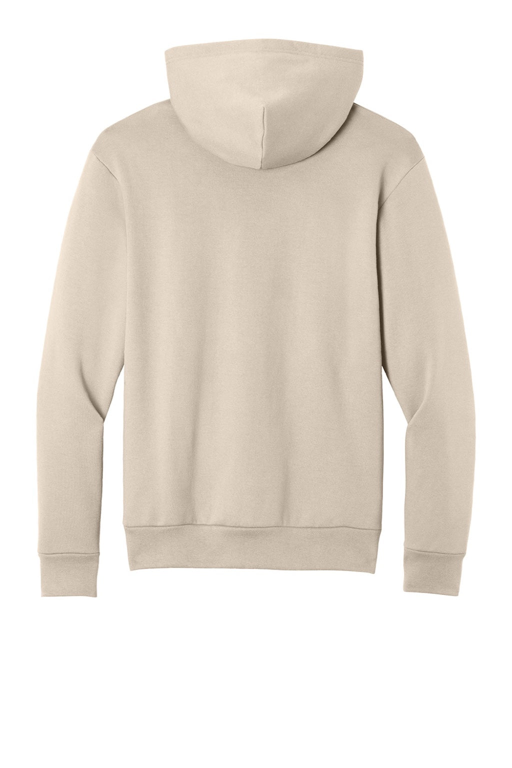 Port & Company PC68H Mens Easy Fleece Hooded Sweatshirt Hoodie w/ Pouch Pocket Light Sand Brown Flat Back