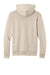 Port & Company PC68H Mens Easy Fleece Hooded Sweatshirt Hoodie w/ Pouch Pocket Light Sand Brown Flat Back