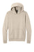 Port & Company PC68H Mens Easy Fleece Hooded Sweatshirt Hoodie w/ Pouch Pocket Light Sand Brown Flat Front