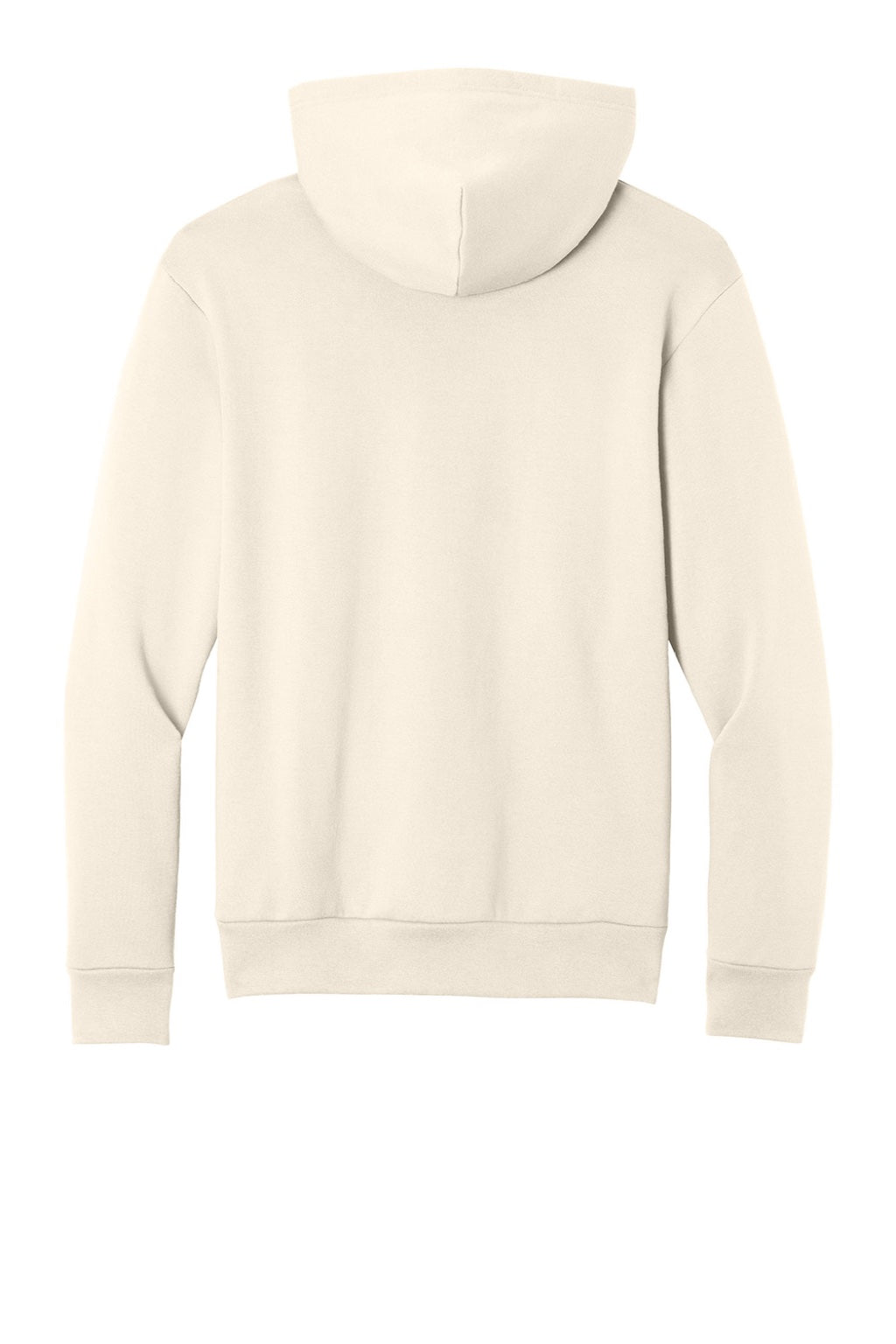 Port & Company PC68H Mens Easy Fleece Hooded Sweatshirt Hoodie w/ Pouch Pocket Natural Flat Back