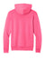 Port & Company PC68H Mens Easy Fleece Hooded Sweatshirt Hoodie w/ Pouch Pocket Neon Pink Flat Back