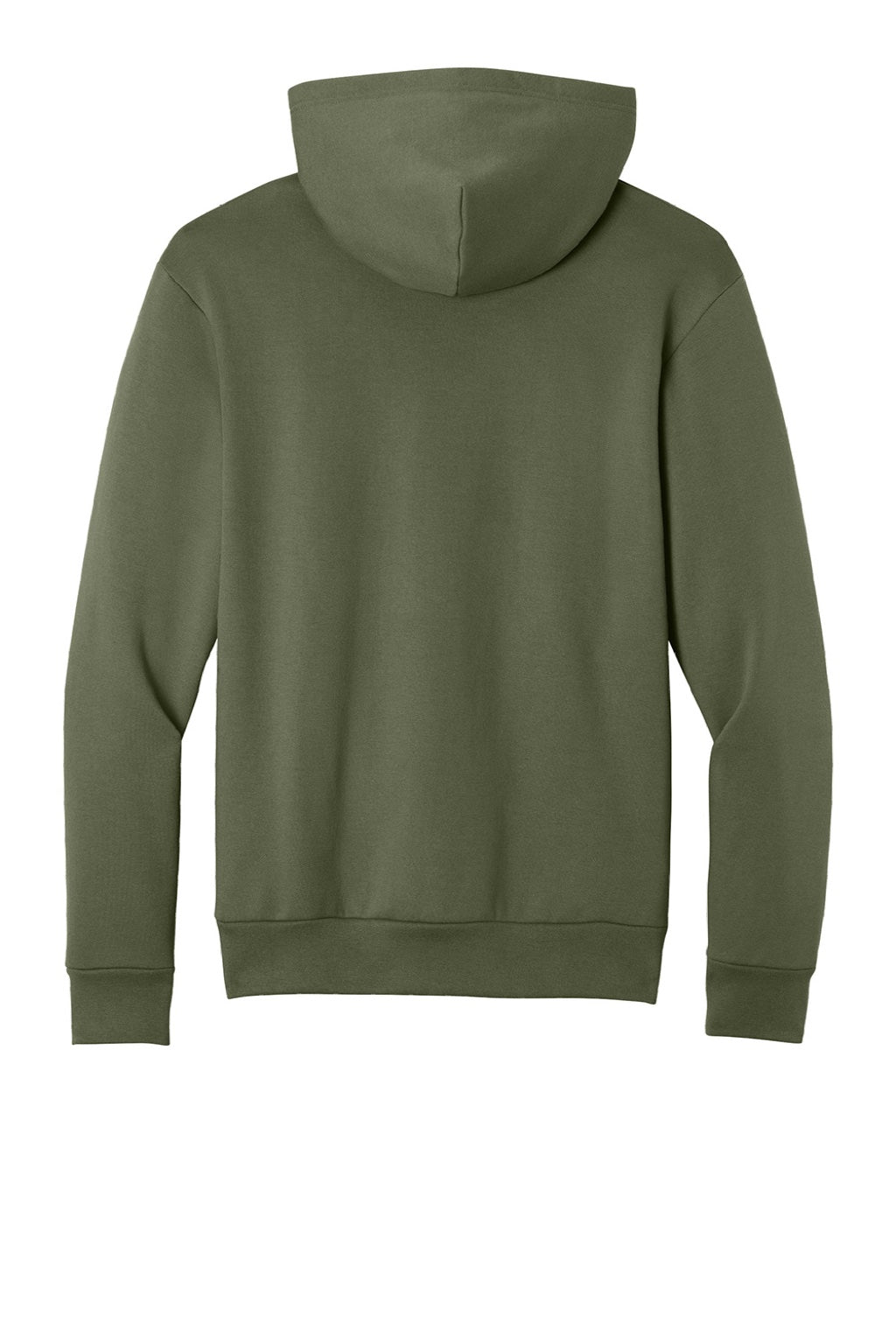 Port & Company PC68H Mens Easy Fleece Hooded Sweatshirt Hoodie w/ Pouch Pocket Olive Drab Green Flat Back