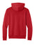 Port & Company PC68H Mens Easy Fleece Hooded Sweatshirt Hoodie w/ Pouch Pocket Red Flat Back
