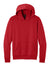 Port & Company PC68H Mens Easy Fleece Hooded Sweatshirt Hoodie w/ Pouch Pocket Red Flat Front