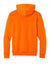 Port & Company PC68H Mens Easy Fleece Hooded Sweatshirt Hoodie w/ Pouch Pocket Safety Orange Flat Back