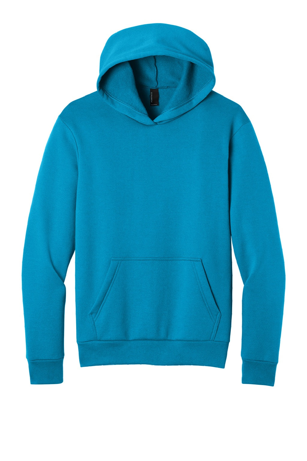 Port & Company PC68H Mens Easy Fleece Hooded Sweatshirt Hoodie w/ Pouch Pocket Sapphire Blue Flat Front