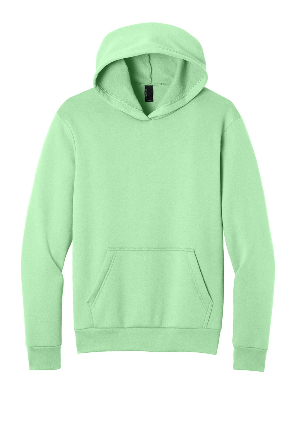 Port & Company PC68H Mens Easy Fleece Hooded Sweatshirt Hoodie w/ Pouch Pocket Spearmint Green Flat Front