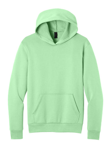 Port & Company PC68H Mens Easy Fleece Hooded Sweatshirt Hoodie w/ Pouch Pocket Spearmint Green Flat Front