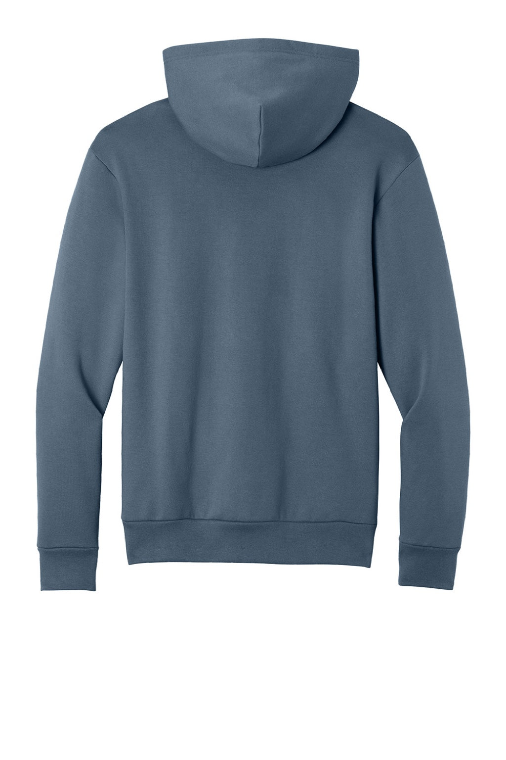 Port & Company PC68H Mens Easy Fleece Hooded Sweatshirt Hoodie w/ Pouch Pocket Steel Blue Flat Back