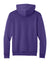 Port & Company PC68H Mens Easy Fleece Hooded Sweatshirt Hoodie w/ Pouch Pocket Team Purple Flat Back