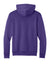 Port & Company PC68H Mens Easy Fleece Hooded Sweatshirt Hoodie w/ Pouch Pocket Team Purple Flat Back