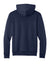 Port & Company PC68H Mens Easy Fleece Hooded Sweatshirt Hoodie w/ Pouch Pocket True Navy Blue Flat Back