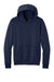 Port & Company PC68H Mens Easy Fleece Hooded Sweatshirt Hoodie w/ Pouch Pocket True Navy Blue Flat Front