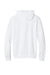 Port & Company PC68H Mens Easy Fleece Hooded Sweatshirt Hoodie w/ Pouch Pocket White Flat Back