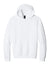 Port & Company PC68H Mens Easy Fleece Hooded Sweatshirt Hoodie w/ Pouch Pocket White Flat Front