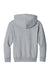 Port & Company PC68YH Youth Easy Fleece Hooded Sweatshirt Hoodie w/ Pouch Pocket Heather Grey Flat Back