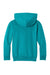 Port & Company PC68YH Youth Easy Fleece Hooded Sweatshirt Hoodie w/ Pouch Pocket Bright Aqua Blue Flat Back