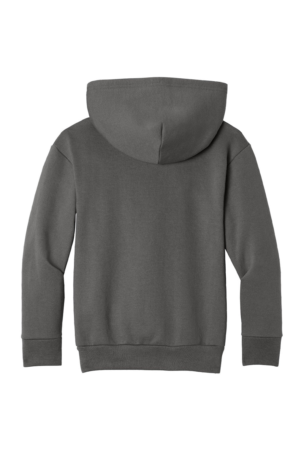 Port & Company PC68YH Youth Easy Fleece Hooded Sweatshirt Hoodie w/ Pouch Pocket Charcoal Grey Flat Back