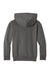 Port & Company PC68YH Youth Easy Fleece Hooded Sweatshirt Hoodie w/ Pouch Pocket Charcoal Grey Flat Back