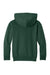 Port & Company PC68YH Youth Easy Fleece Hooded Sweatshirt Hoodie w/ Pouch Pocket Dark Green Flat Back