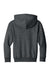 Port & Company PC68YH Youth Easy Fleece Hooded Sweatshirt Hoodie w/ Pouch Pocket Heather Dark Grey Flat Back