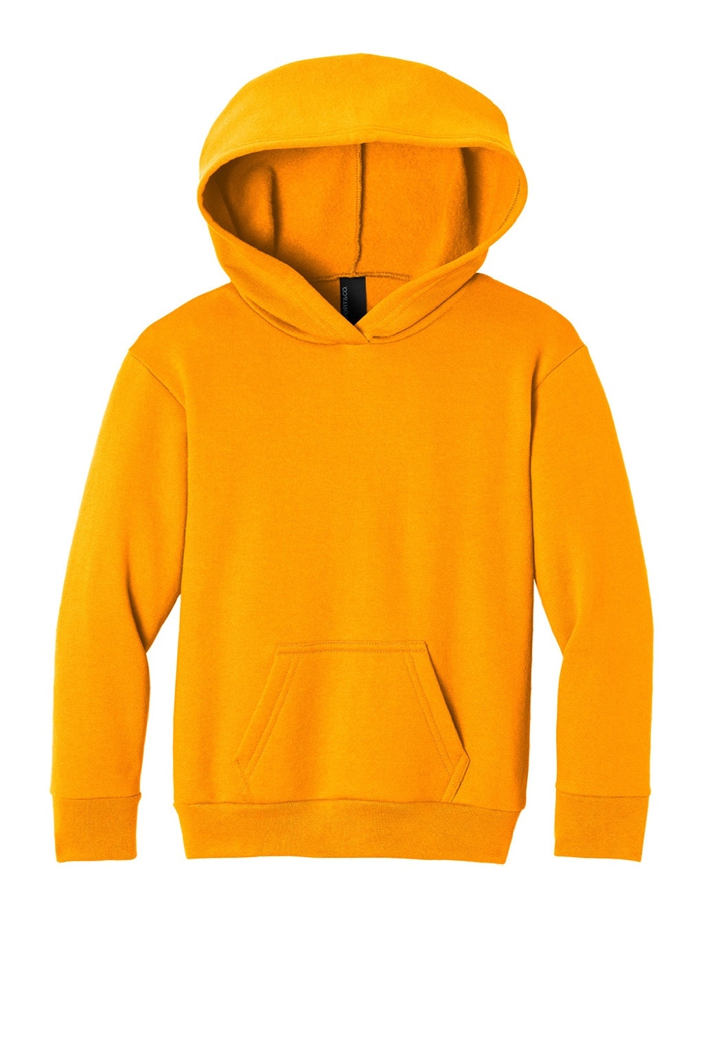 Port & Company PC68YH Youth Easy Fleece Hooded Sweatshirt Hoodie w/ Pouch Pocket Gold Flat Front