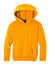 Port & Company PC68YH Youth Easy Fleece Hooded Sweatshirt Hoodie w/ Pouch Pocket Gold Flat Front