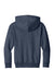 Port & Company PC68YH Youth Easy Fleece Hooded Sweatshirt Hoodie w/ Pouch Pocket Heather Navy Blue Flat Back