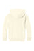 Port & Company PC68YH Youth Easy Fleece Hooded Sweatshirt Hoodie w/ Pouch Pocket Ivory Flat Back