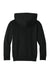 Port & Company PC68YH Youth Easy Fleece Hooded Sweatshirt Hoodie w/ Pouch Pocket Jet Black Flat Back