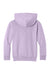 Port & Company PC68YH Youth Easy Fleece Hooded Sweatshirt Hoodie w/ Pouch Pocket Lavender Purple Flat Back