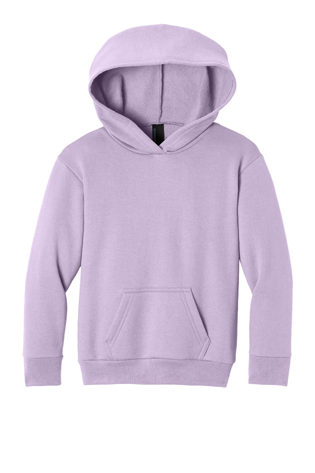 Port & Company PC68YH Youth Easy Fleece Hooded Sweatshirt Hoodie w/ Pouch Pocket Lavender Purple Flat Front