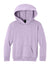 Port & Company PC68YH Youth Easy Fleece Hooded Sweatshirt Hoodie w/ Pouch Pocket Lavender Purple Flat Front
