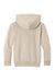 Port & Company PC68YH Youth Easy Fleece Hooded Sweatshirt Hoodie w/ Pouch Pocket Light Sand Brown Flat Back