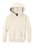 Port & Company PC68YH Youth Easy Fleece Hooded Sweatshirt Hoodie w/ Pouch Pocket Natural Flat Front